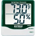 Flir Extech 445703 Big Digit Hygro-Thermometer, Green/White, 445703, Wall Mount, AAA battery 445703